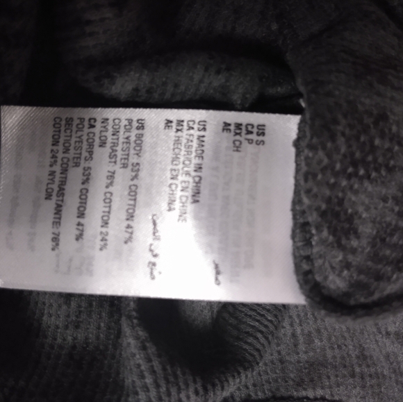 Style & Co Long Sleeve Top, sz S, Grey Black lace print design and hem, NWT - Picture 6 of 7